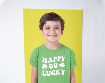 St Patricks Day Shirt, St Patricks Day Toddler Shirt, St. Patrick es Day Shirts für Jungen, Happy Go Lucky Kid Tee, Lucky Boy Kids Tee