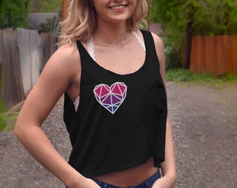 Bisexual Tank, Bi Pride Tank Top, Bisexual Crop Top, Bisexual Flag Shirt, Bi Shirt, Bisexual Pride, Bisexual Heart, Gay Pride Tank Top