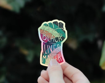BLM Sticker, Black Lives Matter Sticker, Black History Month Sticker, Racial Equality, Waterproof Sticker, Equality Sticker, Social Justice