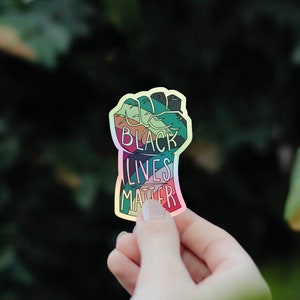 BLM Sticker, Black Lives Matter Sticker, Black History Month Sticker, Racial Equality, Waterproof Sticker, Equality Sticker, Social Justice