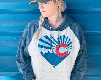 Colorado Sweatshirt | Colorado Hoodie | Colorado Gift | Colorado Unisex Hoodie | Colorado Clothing | Colorado Heart | Love Colorado Hoodie