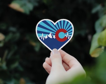 Colorado Sticker, Colorado Heart Sticker, Colorado Gift, Colorado Bumper Sticker, Laptop Denver Sticker, Denver Gift, State of Colorado Gift