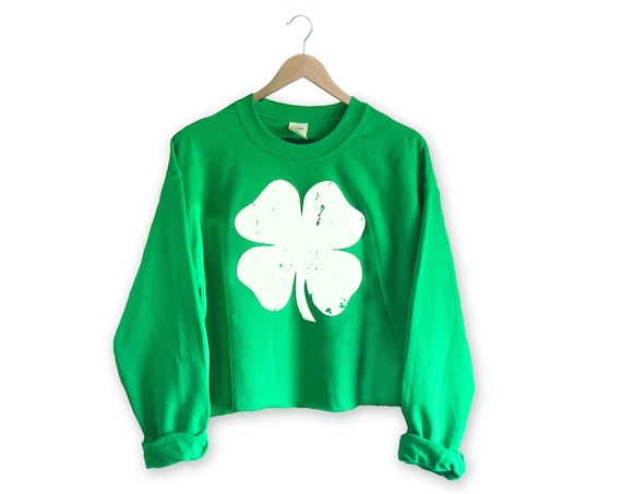 st patricks day cropped sweatshirt