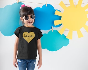 Iowa Kid Clothes, Iowa Toddler Tee, Iowa Girl Shirt, Home Iowa Kid Tee, Kid's Iowa Clothing, Iowa Shirt for Kid, Iowa Baby Clothes Tailgate