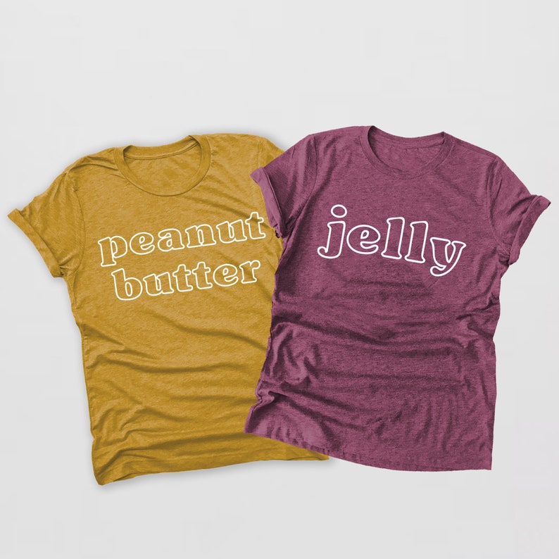 Peanut Butter and Jelly Shirts PBJ Shirts Best Friends Etsy