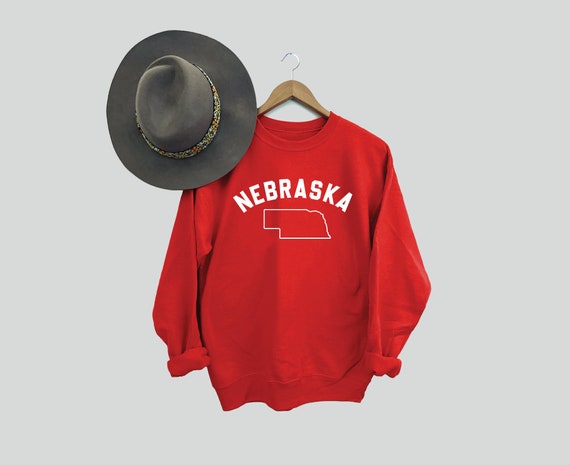 Nebraska Red Sweatshirt Midwest is Best the Good Life College