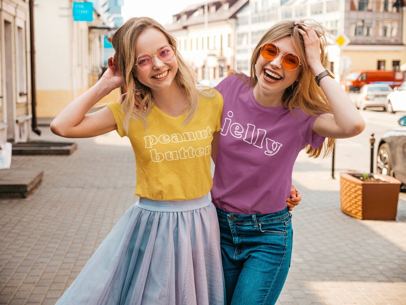 Peanut Butter and Jelly Shirts, PBJ Shirts, Best Friends Shirts, Besties Shirt, Best Friends, Pride Shirts, LGBTQ, Halloween Couple Costumes image 2