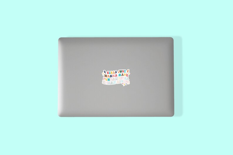Girls Just want to Have Fundamental Human Rights Sticker, Feministischer Sticker, Rechte für Frauen Sticker, Women Up Sticker, Pro Roe Sticker Bild 4