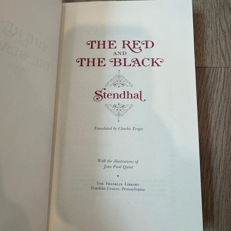 Franklin Library Vintage Stendhal The Red and the Black Hardcover Book 1981 EUC image 5