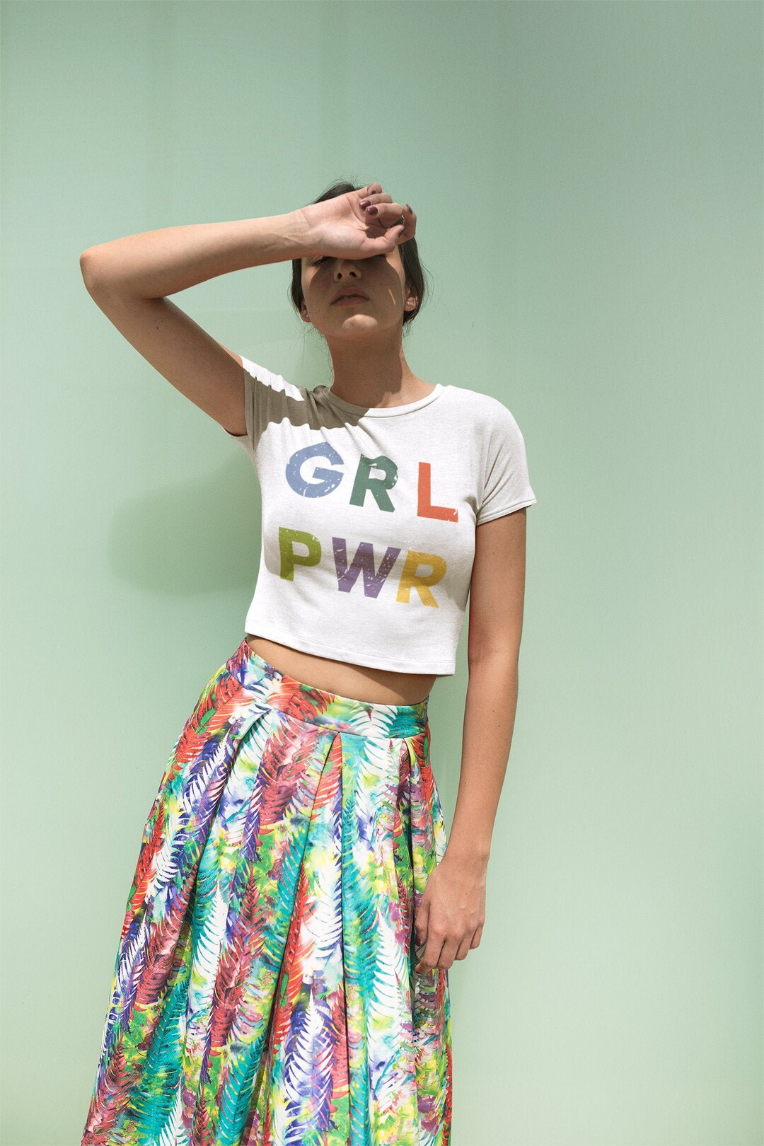 Crop Girl Power Shirt GRL PWR Shirt Trending Tshirts Feminist Shirt