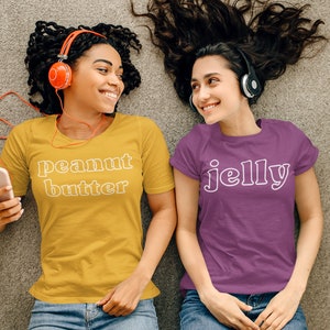 Peanut Butter and Jelly Shirts, PBJ Shirts, Best Friends Shirts, Besties Shirt, Best Friends, Pride Shirts, LGBTQ, Halloween Couple Costumes image 4