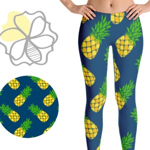 Pineapple Print Leggings Yoga Leggings 