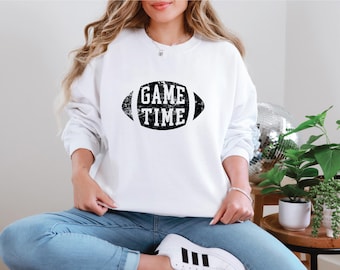Game Time-sweater, Game Day-sweater, voetbalsweater, Sunday Funday-sweatshirt, cadeau voor moeder, sweater voor haar, aangepaste voetbal