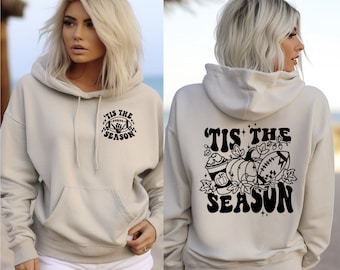Fall Tis The Season Heavy Blend Hoodie Sweatshirt, Warm Fall Sweatshirt, Football Sweatshirt, Fall Essential, Warm Fall Sweatshirt, Gameday