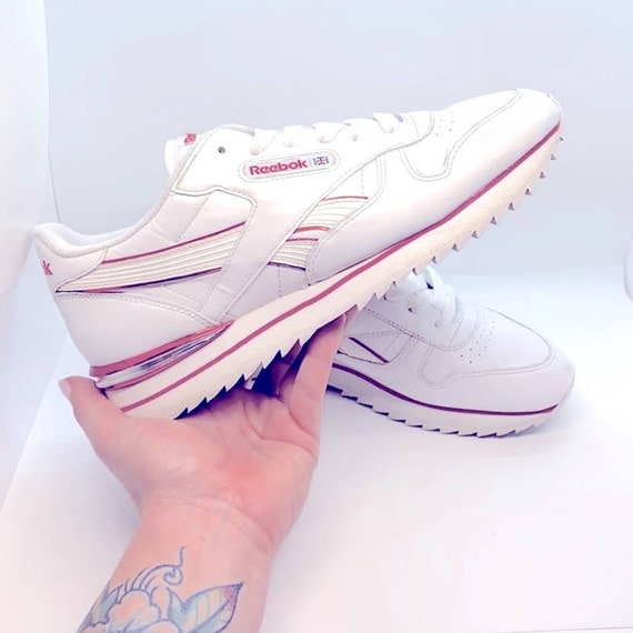 Retro Reebok Classic White Tennis Shoes Etsy