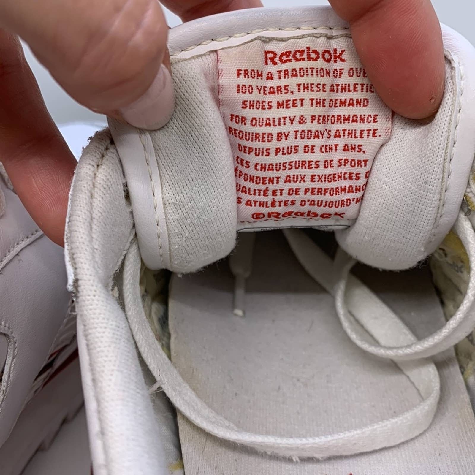 Retro Reebok Classic White Tennis Shoes Etsy