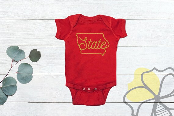 Iowa Baby Bodysuit, State of Iowa Baby Clothing, Iowa Newborn, Iowa Toddler, Iowa Kid, Baby Football Bodysuit, Toddler Football Shirt