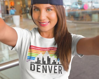 Denver Rainbow Shirt, Pride Shirt, Colorado Tee, Colorado Shirt, Love is Love Shirt, Colorado Tank Top, Colorado Crop Top, Denver Tshirt