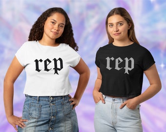 Rep Shirt for Tay Tour, Rep Crop Top, Cute Tay Shirt, Rep Women's Shirt, Concert Rep Tee, Big Rep, Karma Shirt, I'm the Problem it's Me
