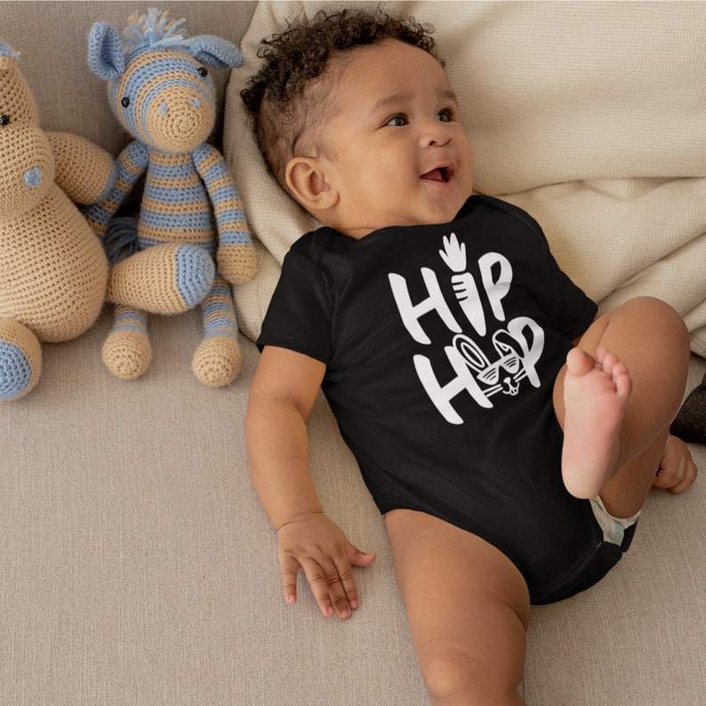 Hip Hop Easter Tee for Kids, Hipster Easter Shirt, Toddler Easter Tee, Kids Easter Shirt, Baby Easter Bodysuit, Cute Easter Shirt for Kids image 2