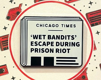 Wet Bandits Newspaper - Hard Enamel Pin inspired by Home Alone