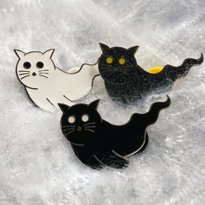 Ghost Cat - Hard Enamel Pin available in 14 breeds!