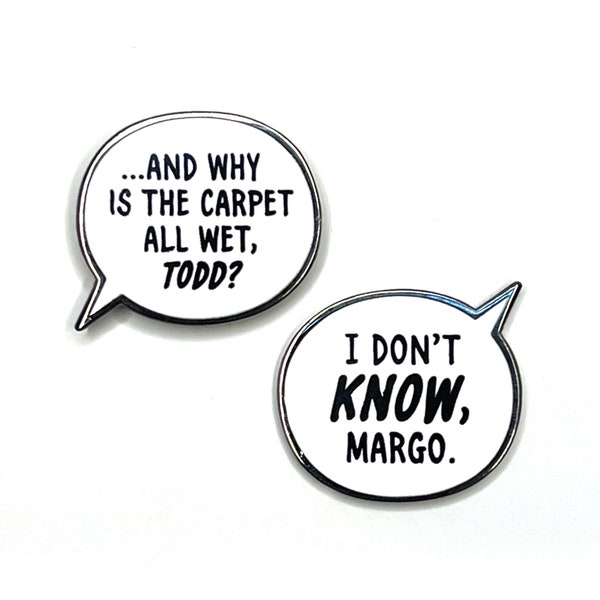 Why is the Carpet All Wet? - Todd and Margo Enamel Pin Set inspired by Christmas Vacation