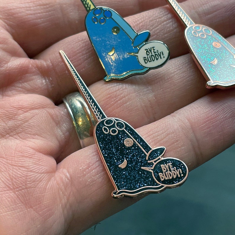 Mr. Narwhal Hard Enamel Pin inspired by the movie Elf Blackout