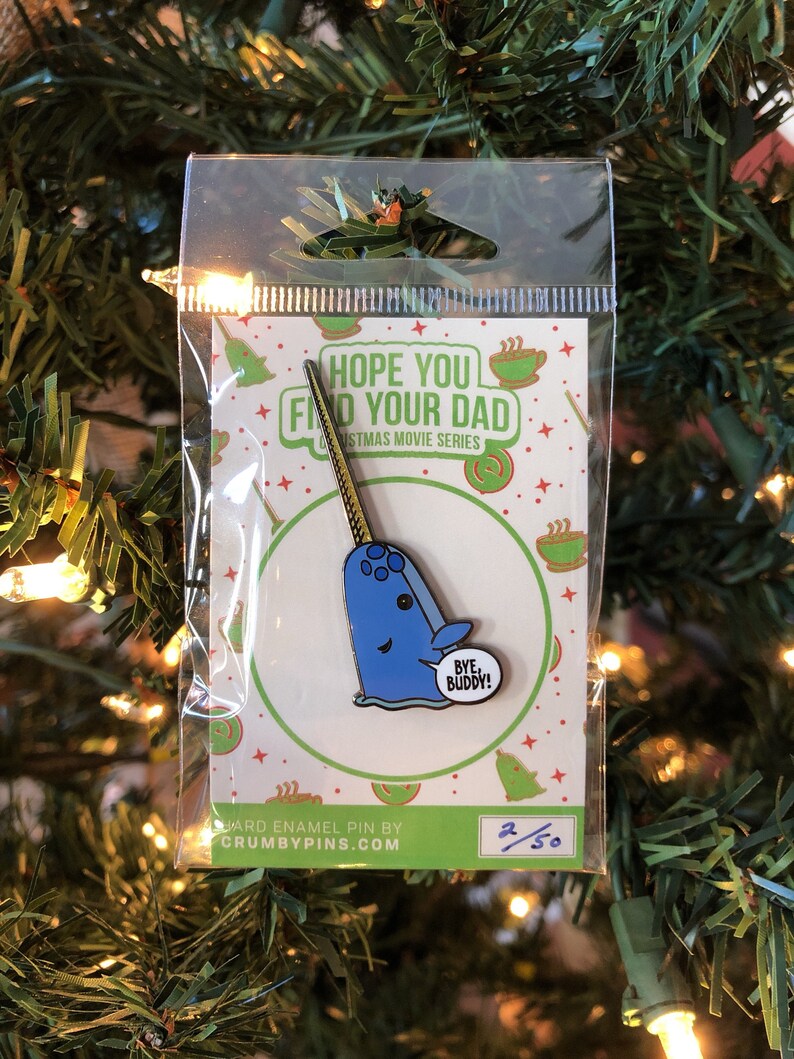 Mr. Narwhal Hard Enamel Pin inspired by the movie Elf image 4