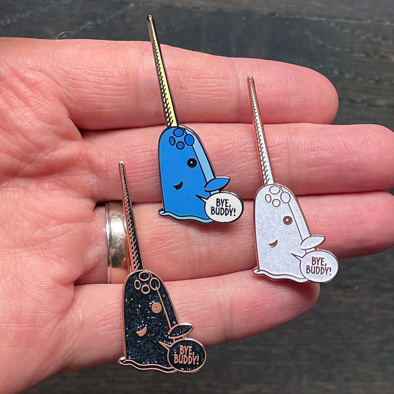 Mr. Narwhal Hard Enamel Pin inspired by the movie Elf image 9