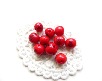 Acai Mix Rottöne 6-14mm 100 Stück Azaiperlen acai beads natural beads acai mix