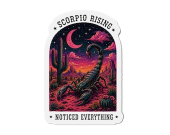 Magnete zodiacale con ascendente Scorpione, magnete astrologico da frigo da 7,6 cm, regalo per chi ha notato tutto