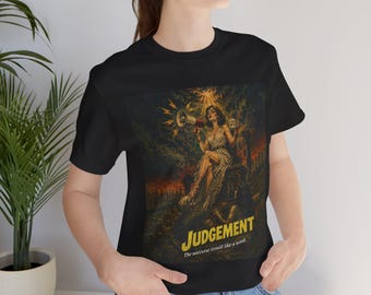 Maglietta con i Tarocchi del Giudizio / Maglietta vintage con mostri horror
