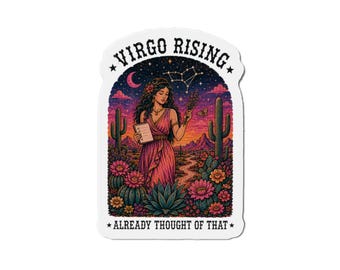 Magnete zodiacale Vergine Ascendente, magnete astrologico da frigo da 7,6 cm, ci hai già pensato?