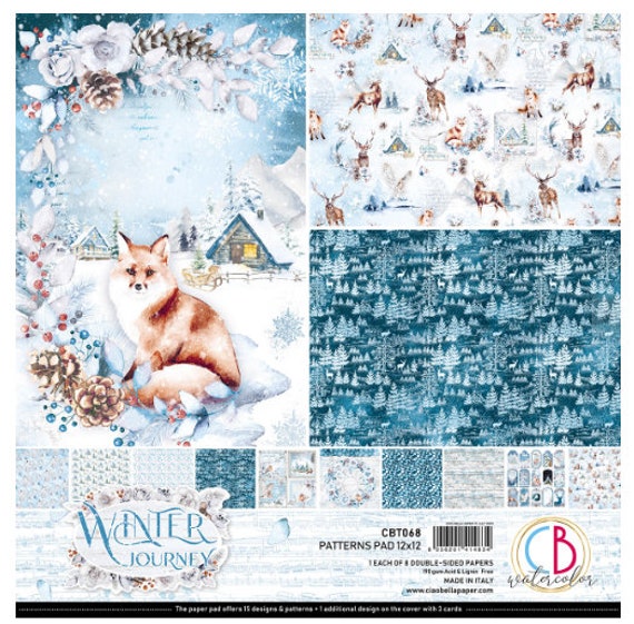 NEW Ciao Bella Winter Journey 12x12 Patterns Pad, Ciao Bella