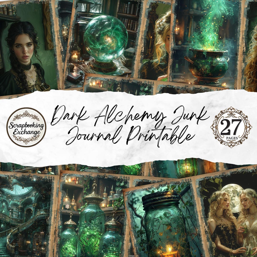 Dark Apothecary Digital Junk Journal Kit | Printable Gothic Journal ...