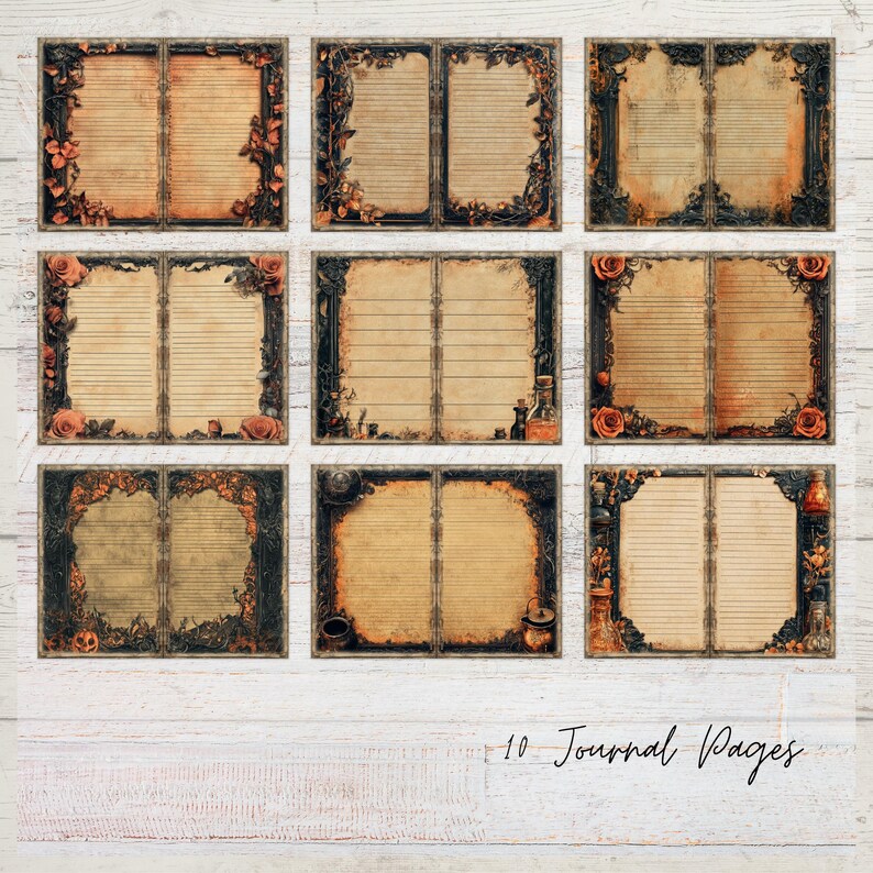 Samhain Night Junk Journal Kit | Digital Halloween Grimoire Printable ...