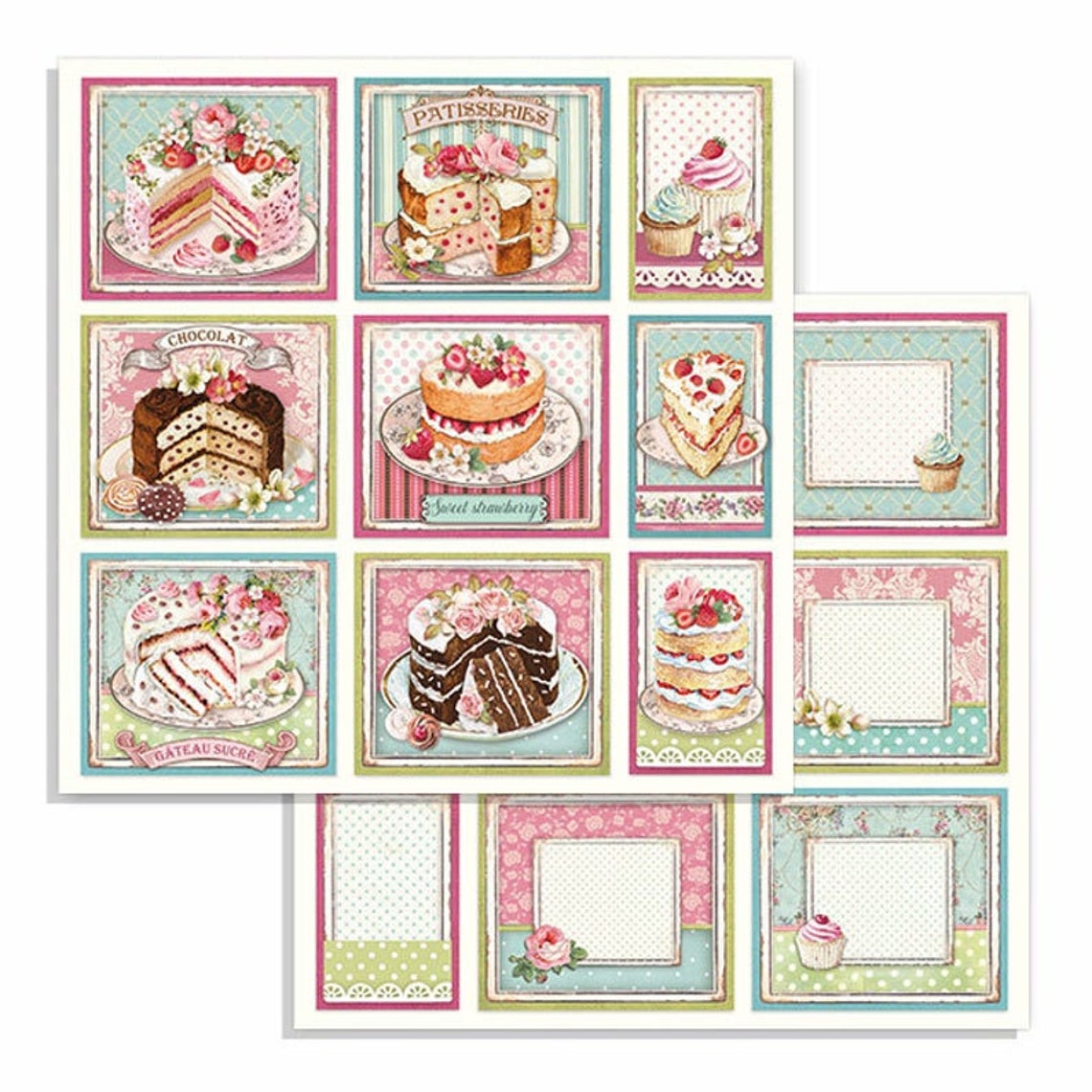 NEW Stamperia Sweety 12x12 Paper Pad Paper Kit Paper image 7