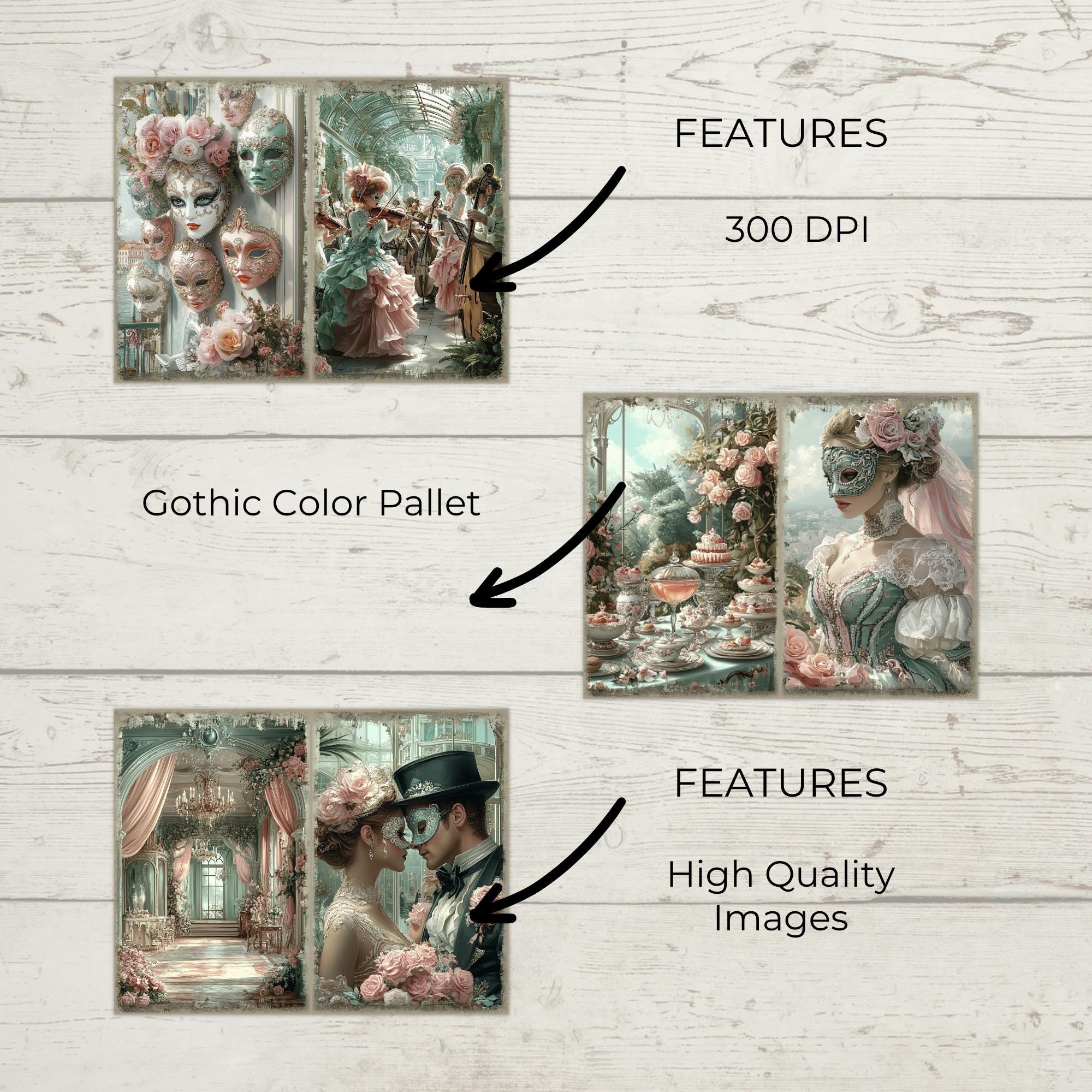 Venetian Junk Journal Kit | Digital Download | Shabby Chic Printable ...