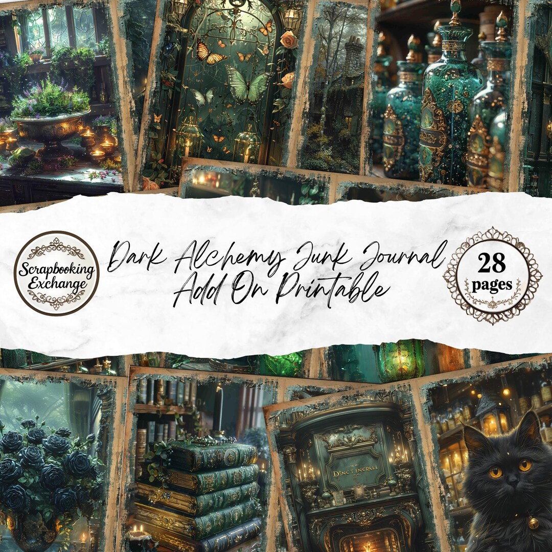 Dark Apothecary Digital Junk Journal Kit Add on | Printable Gothic ...