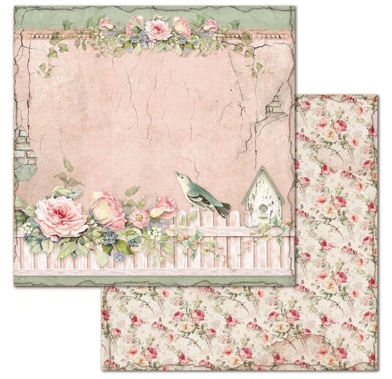 Stamperia House of Roses 12x12 Paper Pad Paper Kit Paper Etsy