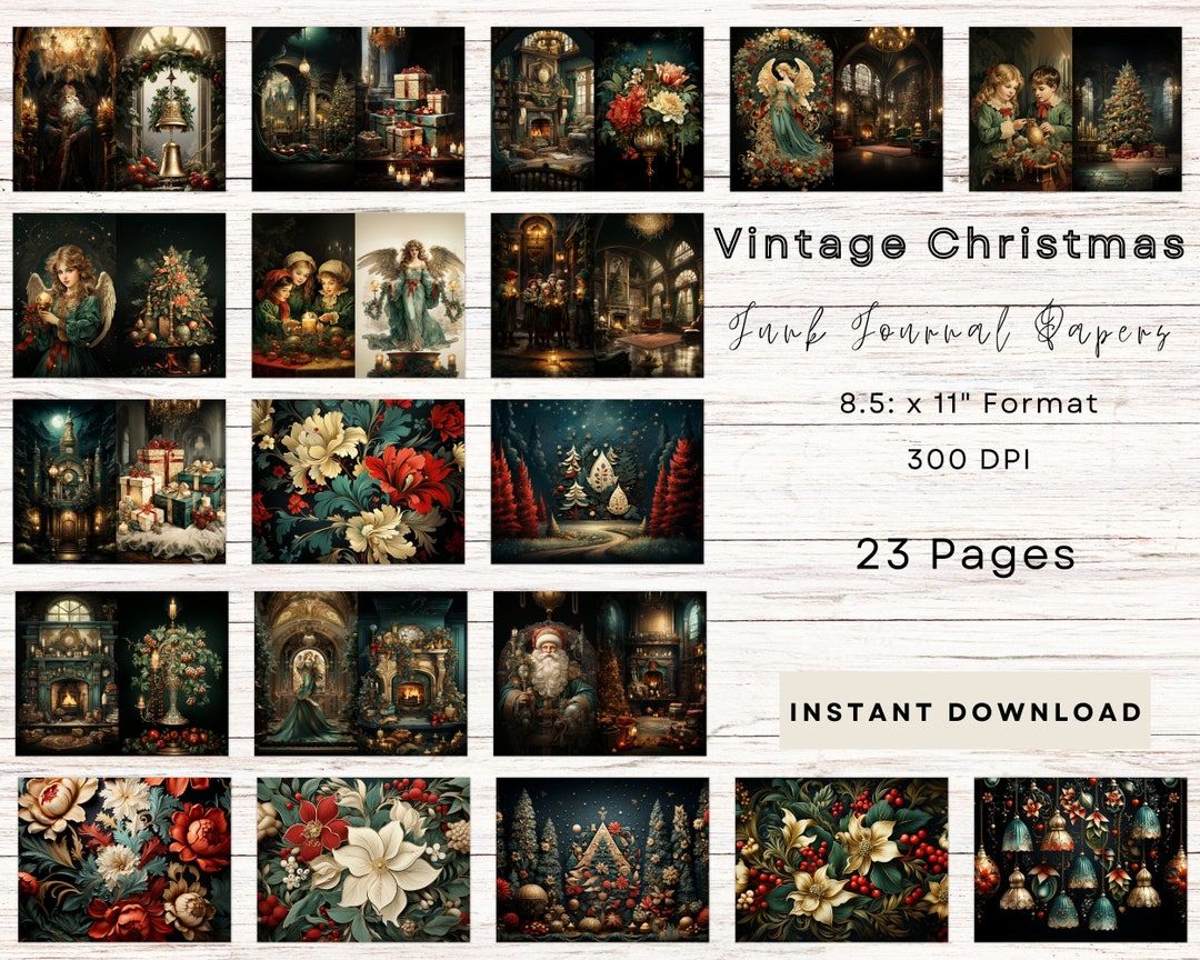 Vintage Christmas Junk Journal Printable, Christmas Digital Kit - Etsy UK
