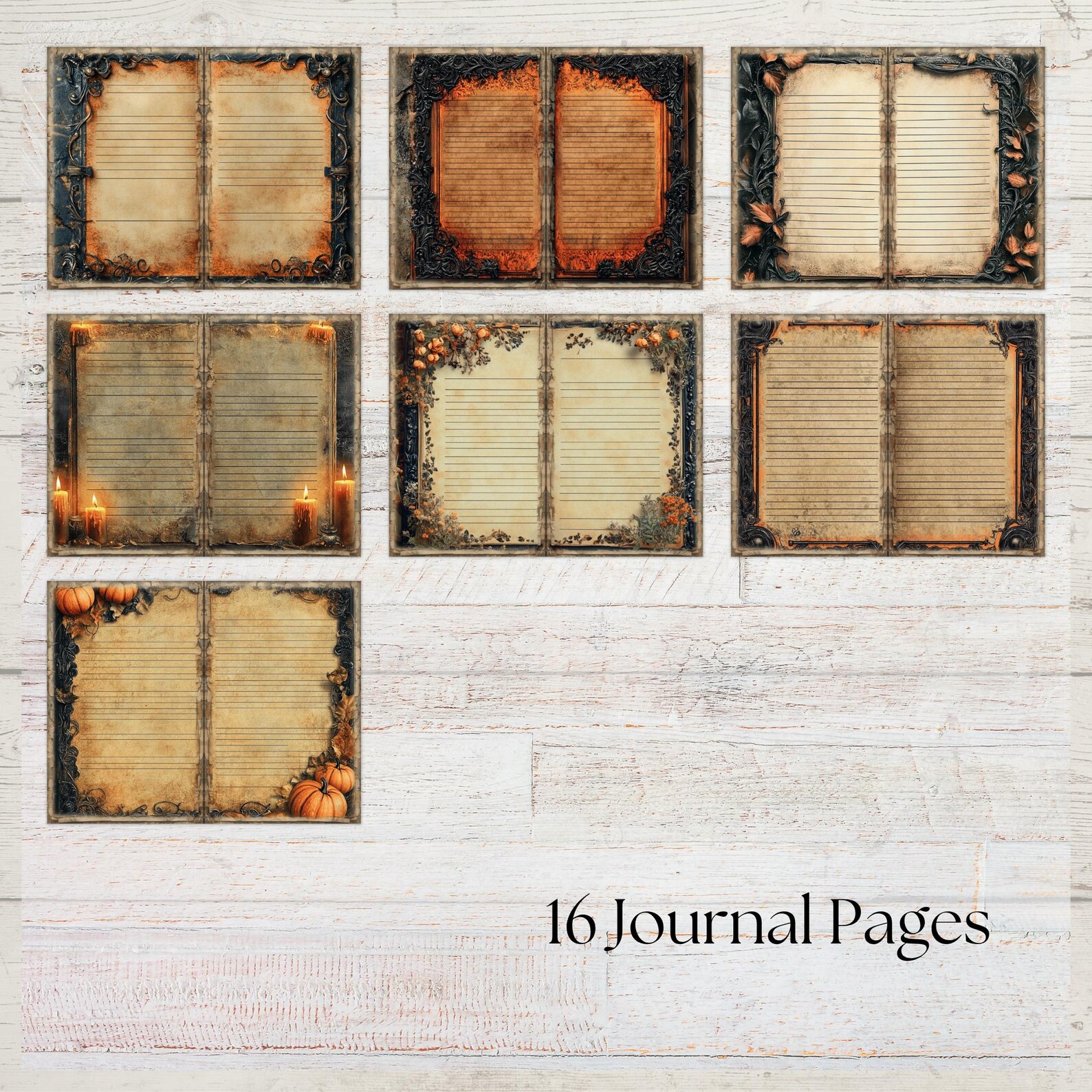 Samhain Night Junk Journal Kit | Digital Halloween Grimoire Printable ...