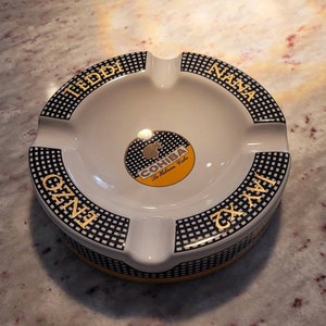 Personalized Cigar Christmas gift - Limited Edition Large 8.75&quot; Cohiba Porcelain 4 Cigars Ashtray