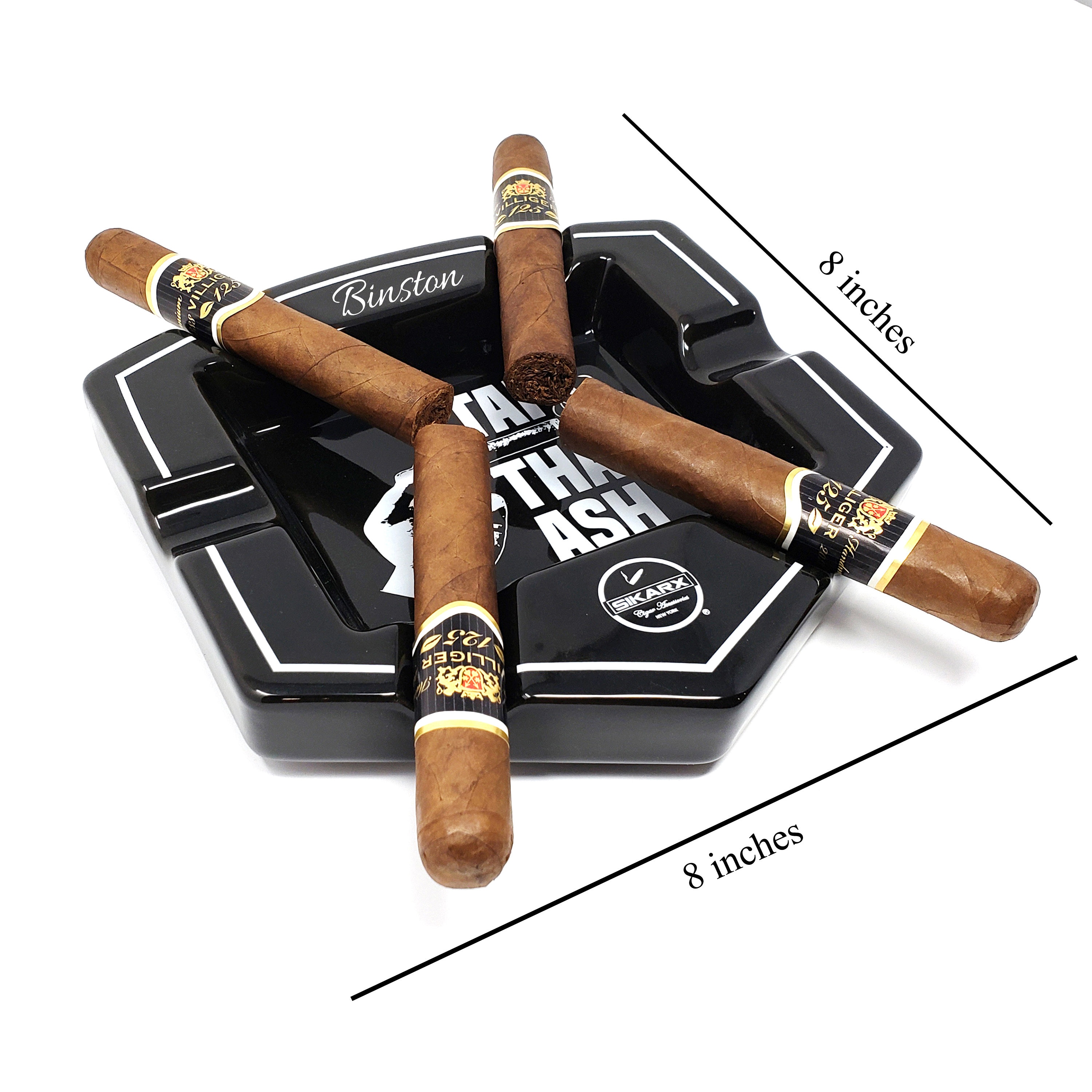 Personalized Oak Cigar Rest