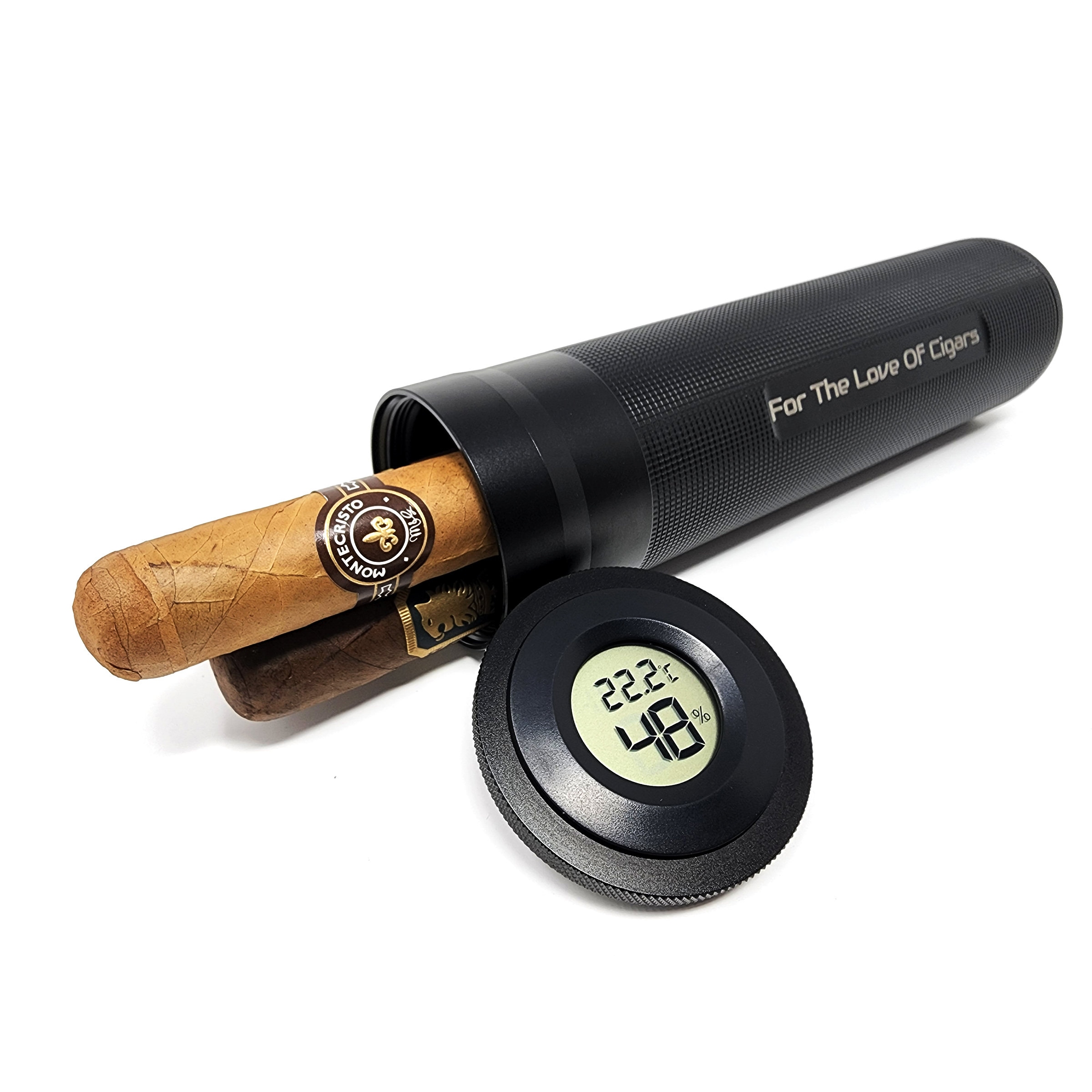 Travel Humidor with Hygrometer and Magnetic Lid (12 Cigars)