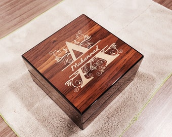 Cigar Ashtray Personalized with Monogram - Gifts for men -Grandfather, Christmas - Wedding - Anniversary - Engraved Ash Tray