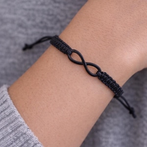 Macrame Infinity Friendship Bracelet, Adjustable Boho Jewelry