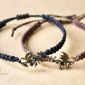 Dragon Bracelet - Adjustable Men’s and Women&#39;s Bracelet with Dragon Charm