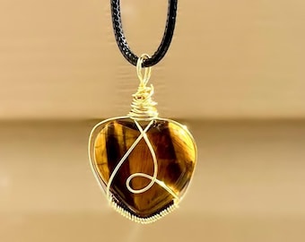 Tiger’s Eye Heart Necklace